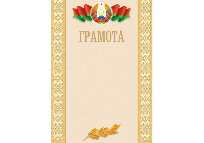 Грамота, тиснение фольгой (гос.символика) А4, бумага мелованная 200 г/м.кв
