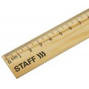 Линейка деревянная 20 см, STAFF, канадская сосна,