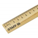 Линейка деревянная 30 см, STAFF, канадская сосна,
