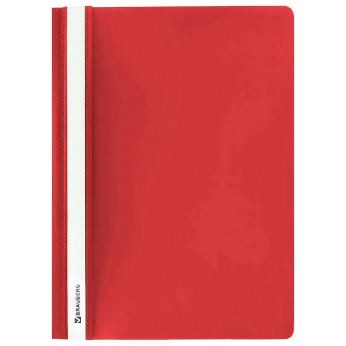 Скоросшиватель пластиковый BRAUBERG, А4, 130/180 мкм, красный