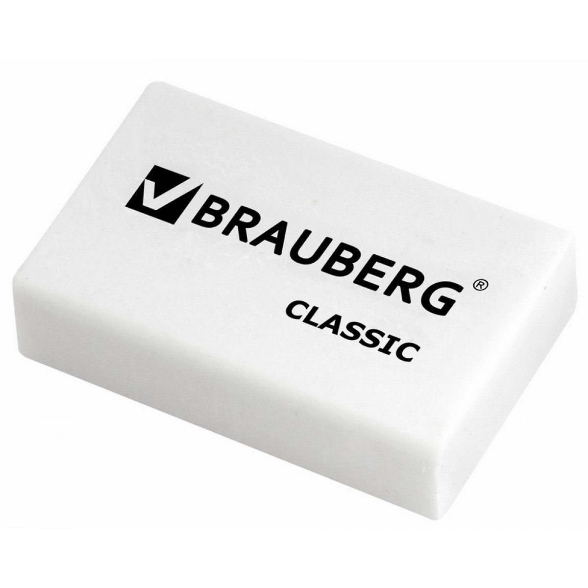 Ластик BRAUBERG, 26х17х7 мм, белый, прямоугольный