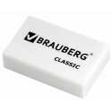 Ластик BRAUBERG, 26х17х7 мм, белый, прямоугольный