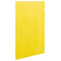 Папка-уголок А4 0,15 мм, желтая, прозрачная BRAUBERG