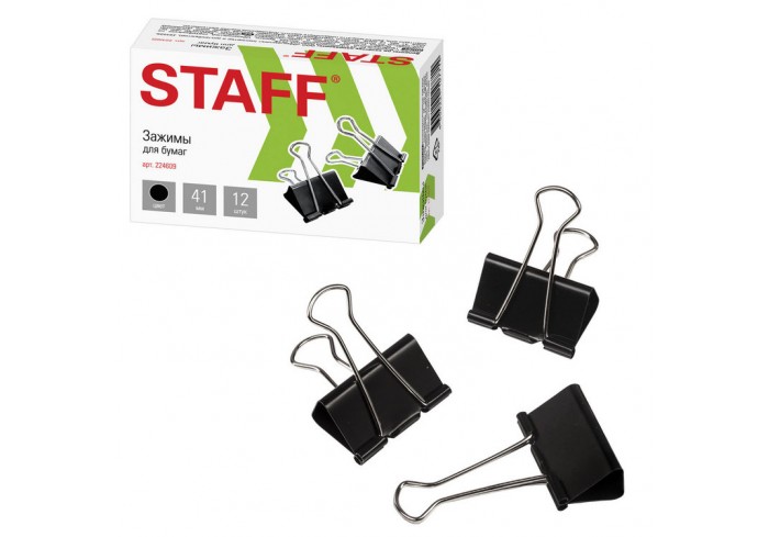 Зажимы для бумаг STAFF
