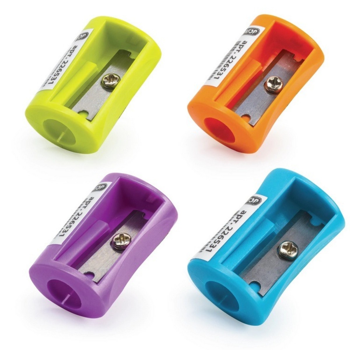 Точилка ПИФАГОР, без контейнера, пластиковая, ассорти