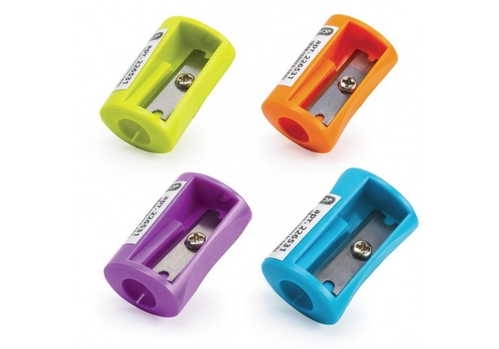 Точилка ПИФАГОР, без контейнера, пластиковая, ассорти