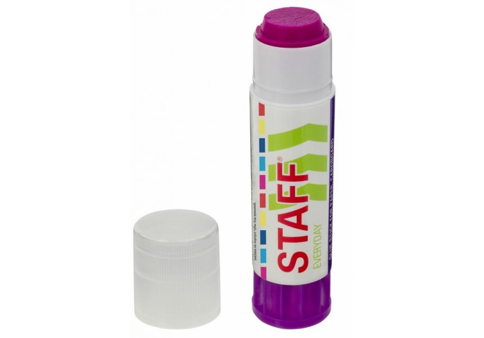 Клей-карандаш STAFF EVERYDAY, 16 г, обесцвечивающийся после высыхания, 226620