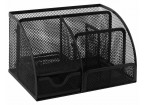 Подставка-органайзер металлическая BRAUBERG, 7 секций, 125х220х140 мм, черная