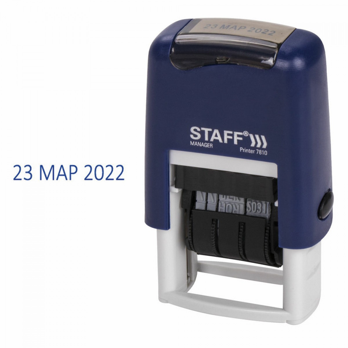 Датер-мини STAFF, месяц буквами, оттиск 22х4 мм, 