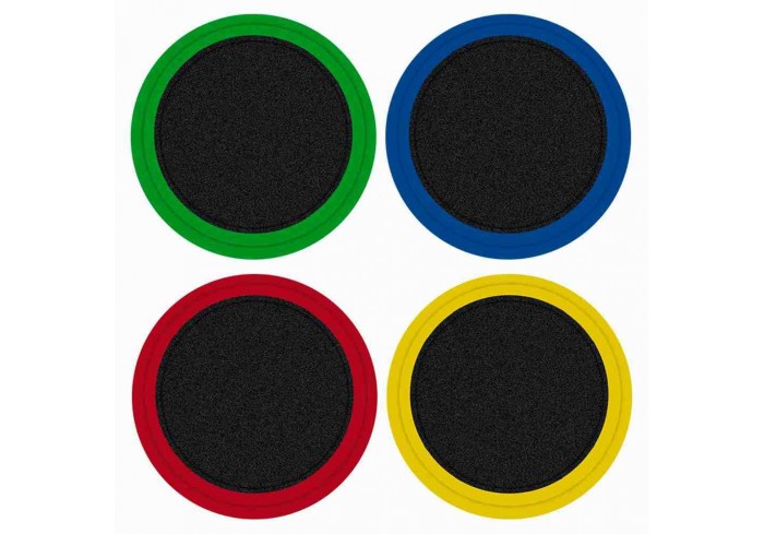 Магниты МОЩНЫЕ 40 мм (БОЛЬШОГО ДИАМЕТРА), НАБОР 4 шт., ассорти, BRAUBERG 