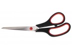 Ножницы STAFF EVERYDAY, 215 мм, бюджет, резиновые вставки, черно-красные, ПВХ чехол,