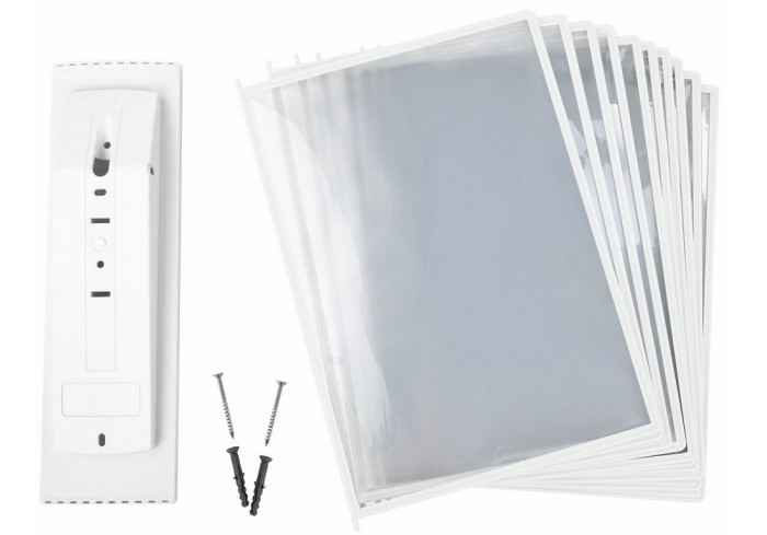 Демосистема настенная на 10 панелей, с 10 белыми панелями А4, STAFF