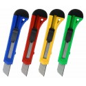 Нож канцелярский 18 мм STAFF EVERYDAY, фиксатор, матовый корпус ассорти, упаковка с подвесом,