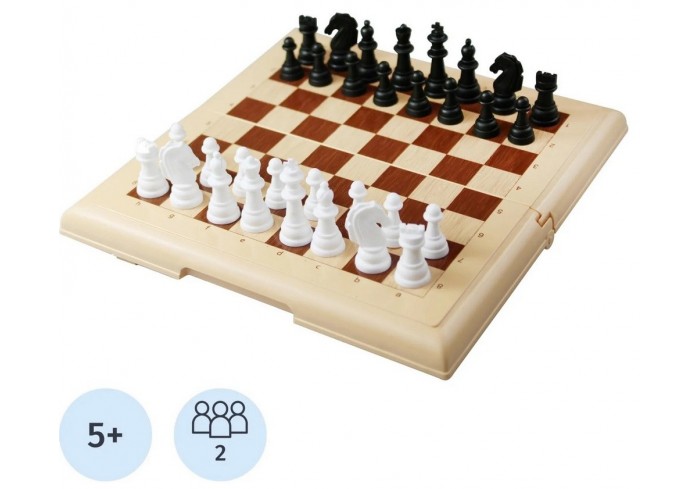 Настольная игра Шахматы в пласт.коробке (мал, беж),  03883
