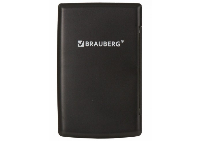 Калькулятор карманный BRAUBERG PK-865-BK (120x75 мм), 8 разрядов, двойное питание, ЧЕРНЫЙ,