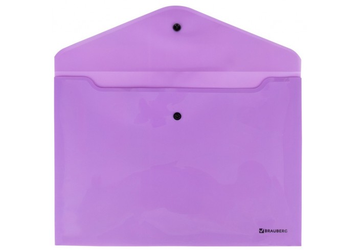Папка-конверт с кнопкой BRAUBERG 
