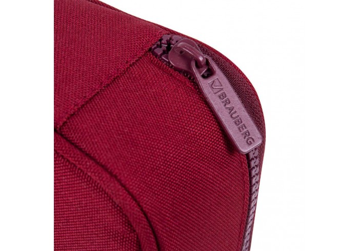 Пенал-косметичка BRAUBERG, 1 отделение, органайзер, полиэстер, 22x11,5x6 см, винный,