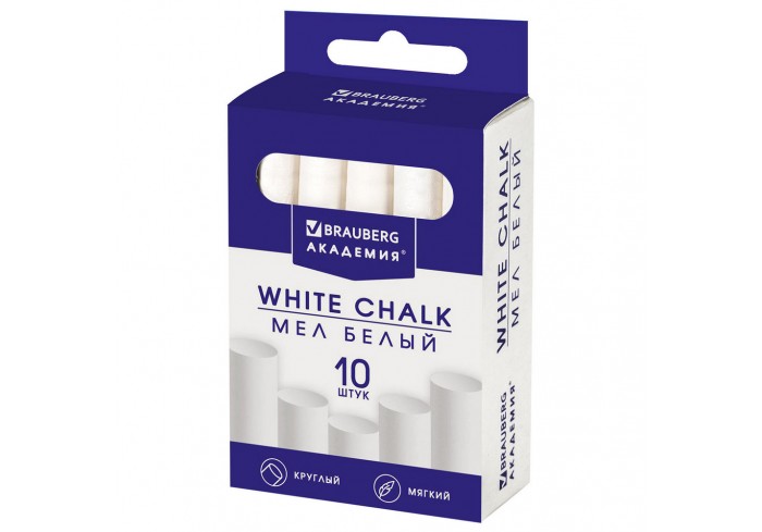 Мел белый BRAUBERG 