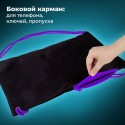 Мешок для обуви BRAUBERG плотный, карман на молнии, подкладка, 43х33 см, 