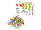 Скрепки STAFF 28 мм, цветные, 70 штук,