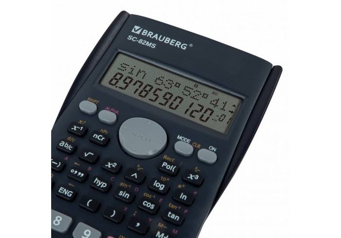 Калькулятор инженерный BRAUBERG SC-82MS (158х85 мм), 240 функций, 10+2 разрядов, темно-синий,