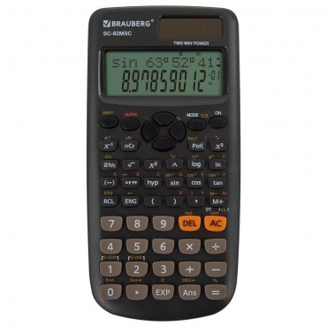 Калькулятор инженерный BRAUBERG SC-82MSС (165х84 мм), 240 функций, 10+2 разрядов, двойное питание,