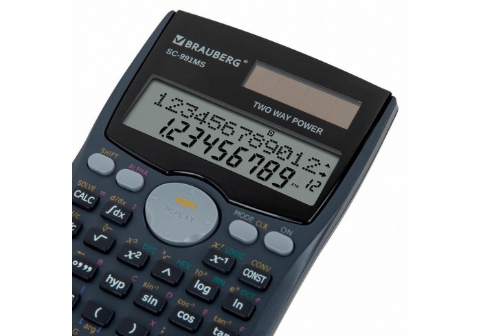 Калькулятор инженерный BRAUBERG SC-991MS (157x82 мм), 401 функция, 10+2 разрядов, двойное питание,