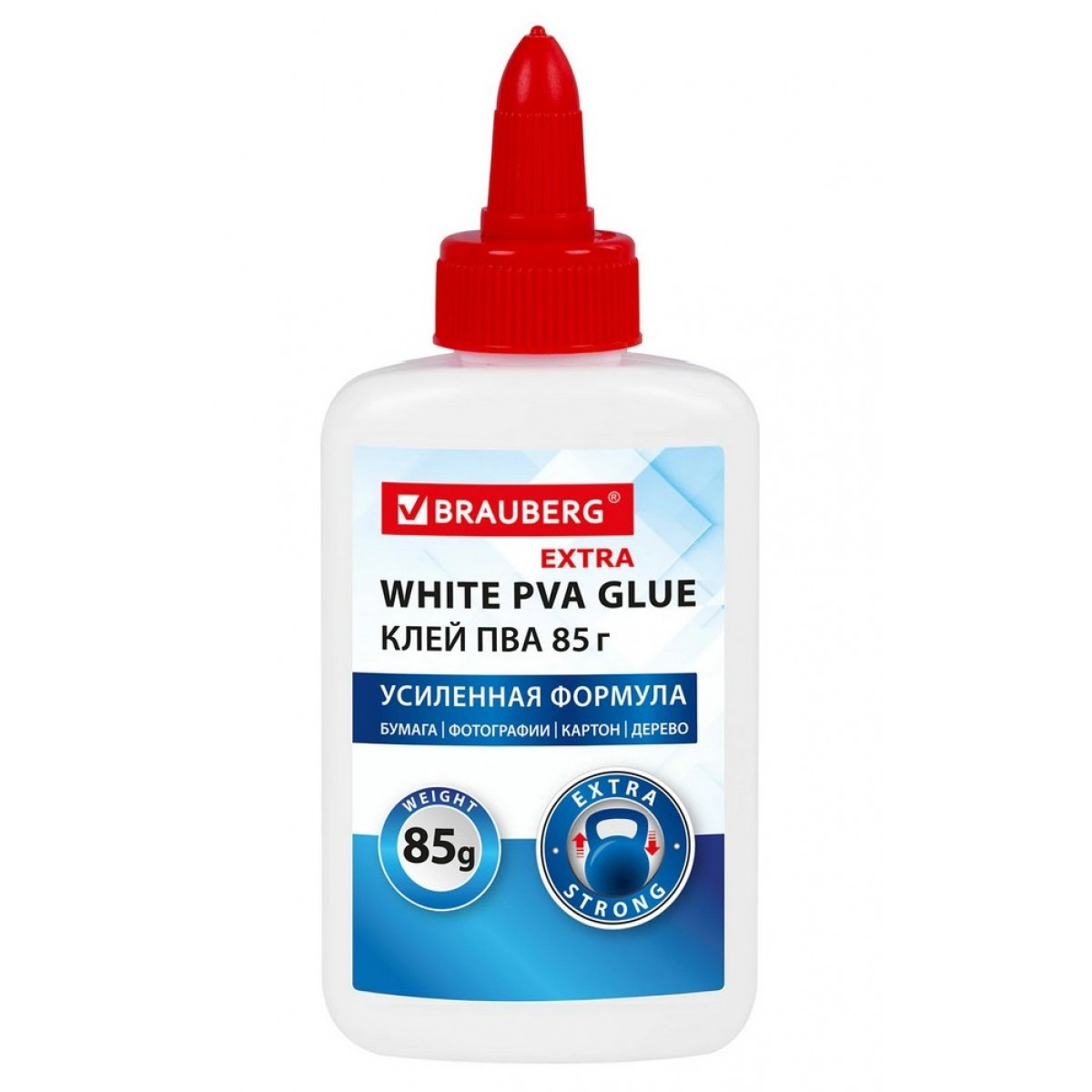 Клей ПВА УСИЛЕННЫЙ BRAUBERG Extra (бумага, фотографии, картон, дерево), 85 г,