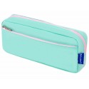 Пенал мягкий BRAUBERG PASTEL, 2 отделения, мятный, 21х9,5х5 см,