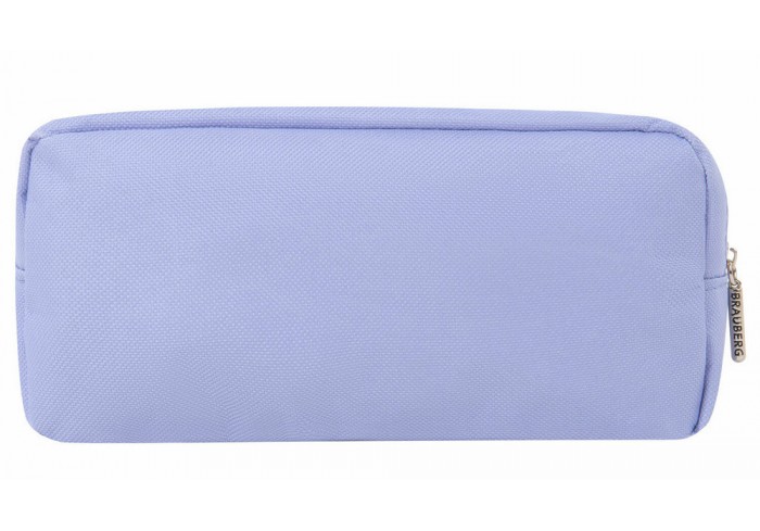 Пенал мягкий BRAUBERG PASTEL, 2 отделения, голубой, 21х9,5х5 см,