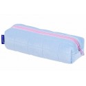 Пенал BRAUBERG, мех, 21х6х6 см, голубой/розовый,