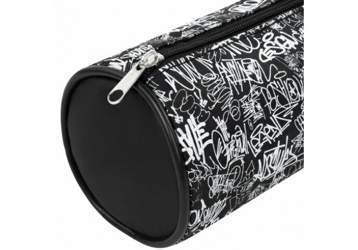 Пенал-косметичка BRAUBERG, Graffiti, черный, 20х7х7см