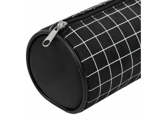 Пенал-косметичка BRAUBERG, Checkered (Клетка), черный, 20х7х7см,