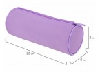Пенал-тубус BRAUBERG, с эффектом Soft Touch, мягкий, пастельно-фиолетовый, 22х8 см