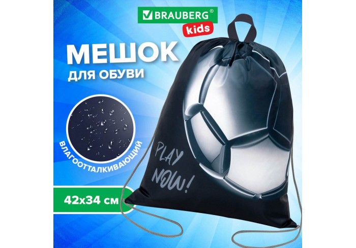 Мешок для обуви BRAUBERG KIDS, с петлей, 42х34 см, 