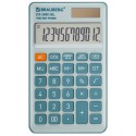 Калькулятор карманный BRAUBERG CX-102C-BL (76x126 мм), 12 разрядов, двойное питание, ГОЛУБОЙ,