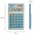 Калькулятор карманный BRAUBERG CX-102C-BL (76x126 мм), 12 разрядов, двойное питание, ГОЛУБОЙ,