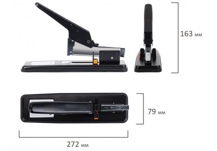 Степлер МОЩНЫЙ № 24/6-23/15 металлический STAFF 