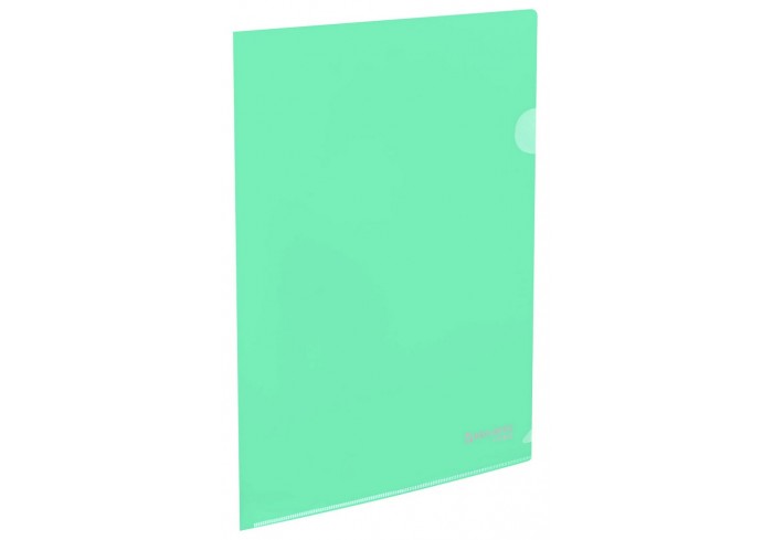 Папка-уголок жесткая, непрозрачная, А4, цвет мятный, 0,15 мм, BRAUBERG PASTEL,