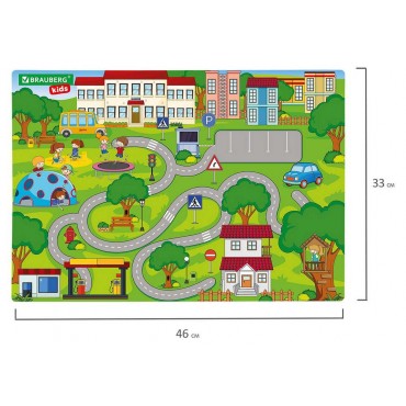 Настольное покрытие BRAUBERG KIDS, А3+, пластик, 46x33 см, 