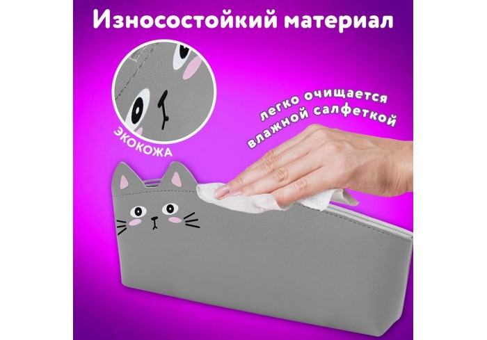 Пенал ЮНЛАНДИЯ ЮНИОР, 1 отделение, искусственная кожа, 