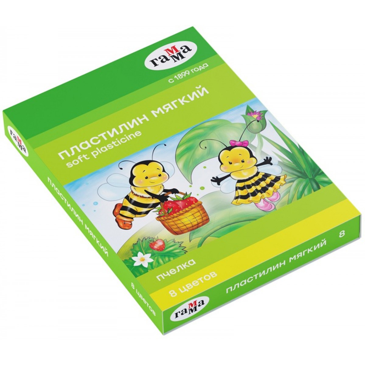 Пластилин восковой мягкий Гамма 