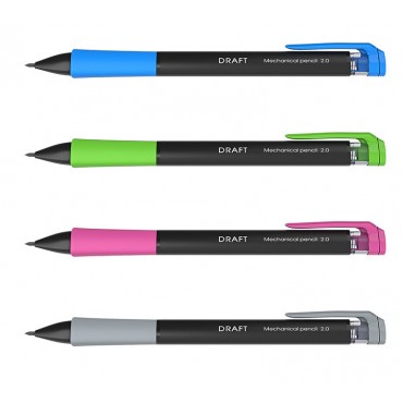 Карандаш механический, с точилкой, ErichKrause Draft 2.0 мм, НВ