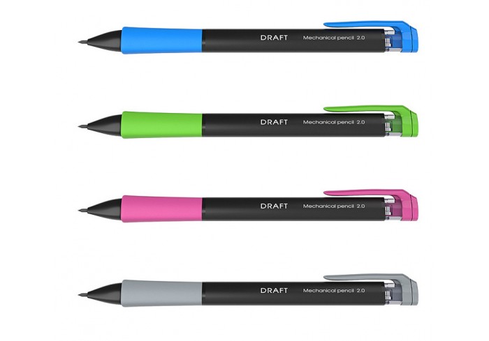 Карандаш механический, с точилкой, ErichKrause Draft 2.0 мм, НВ