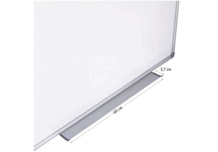 Доска магнитно-маркерная OfficeSpace, 100*150см, алюминиевая рамка, полочка
