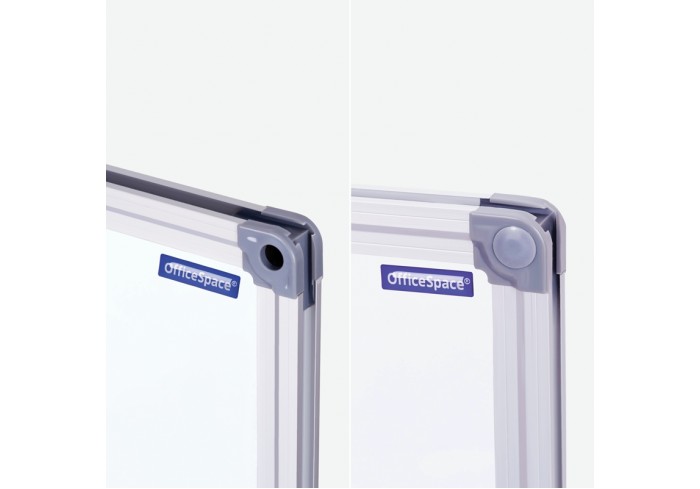 Доска магнитно-маркерная OfficeSpace, 100*150см, алюминиевая рамка, полочка