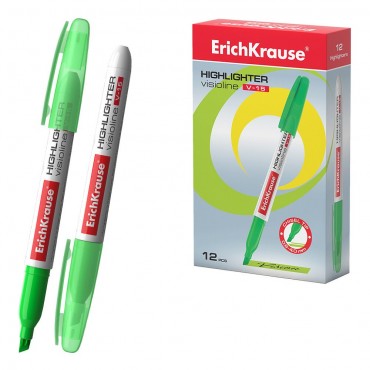 Текстовыделитель ErichKrause Visioline V-15 Neon, цвет чернил зеленый 0,6-4мм