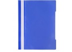 Папка-скоросшиватель пластиковый А4, прозрачный верх, синий, 0.14/0.18мм,