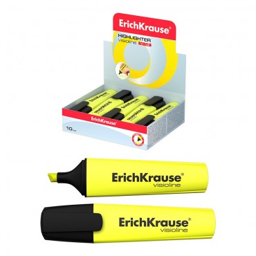 Текстмаркер ErichKrause Visioline V-12 Neon, цвет чернил желтый , МАЛАЙЗИЯ