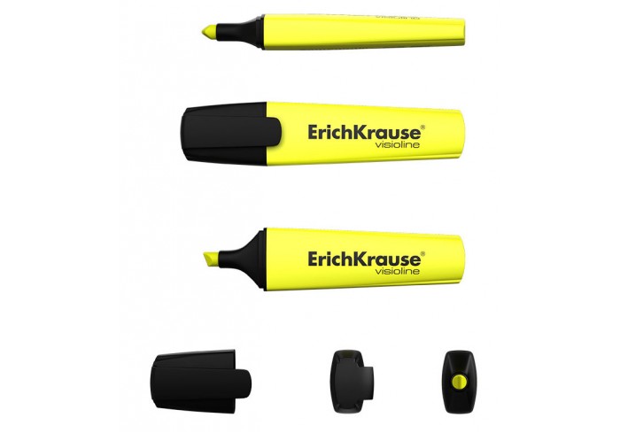Текстмаркер ErichKrause Visioline V-12 Neon, цвет чернил желтый , МАЛАЙЗИЯ